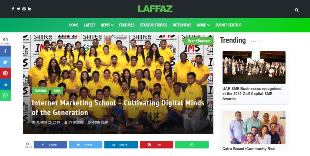 Internet Marketing School featured on laffaz.com