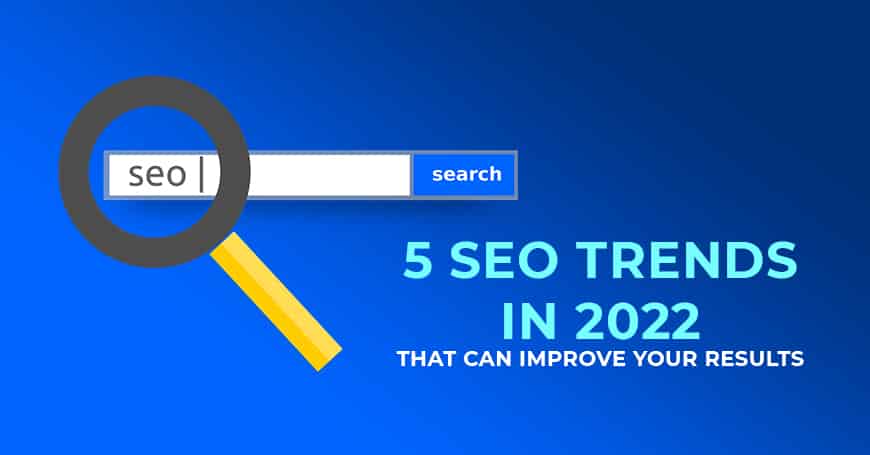 Image about banner of 5 seo trends 2022
